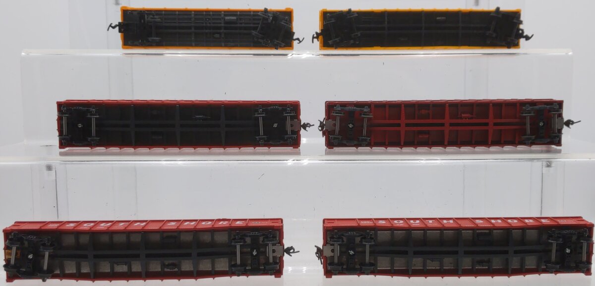 Assorted HO Scale Gondola Cars: 3835, 3812, 29500, Fire Fox [6] VG