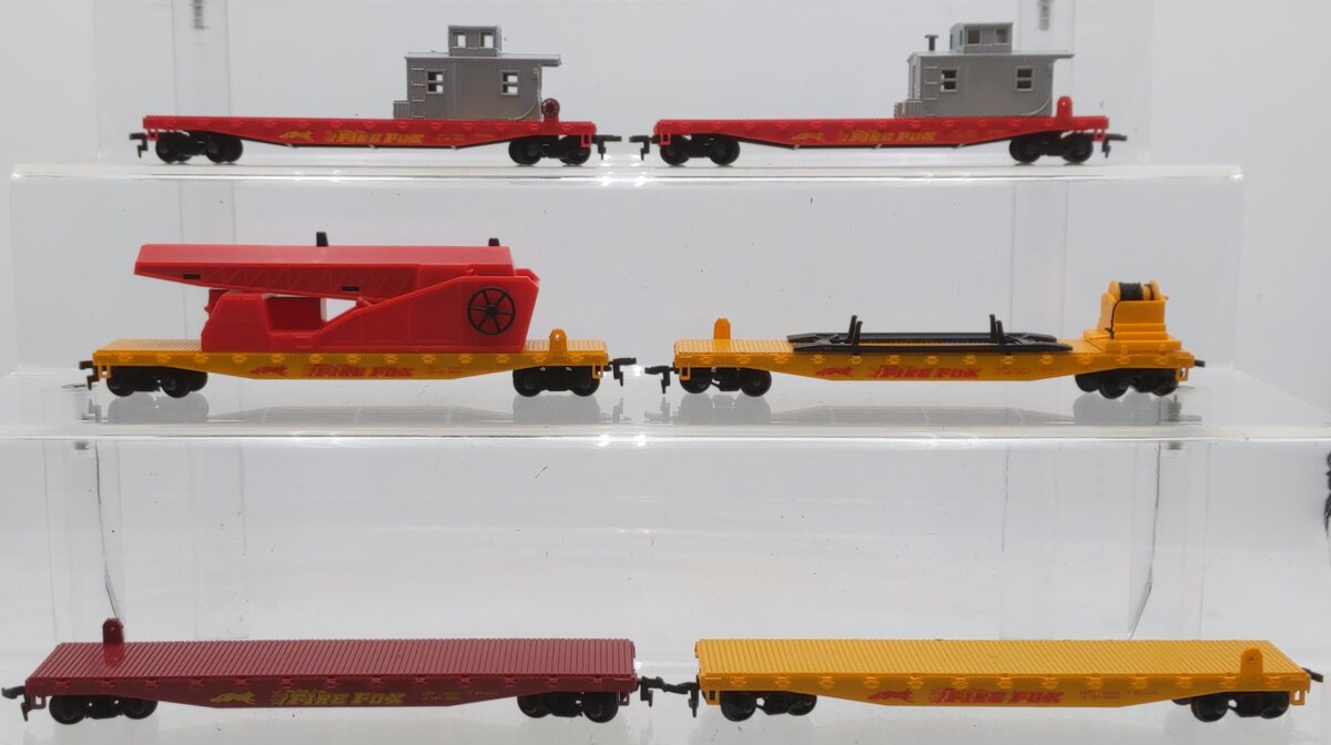 AHM Assorted HO Scale Flatcars: Fire Fox [6] EX