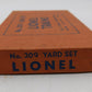 Lionel 309 7-Piece Yard Sign Set - Complete Boxed! EX/Box