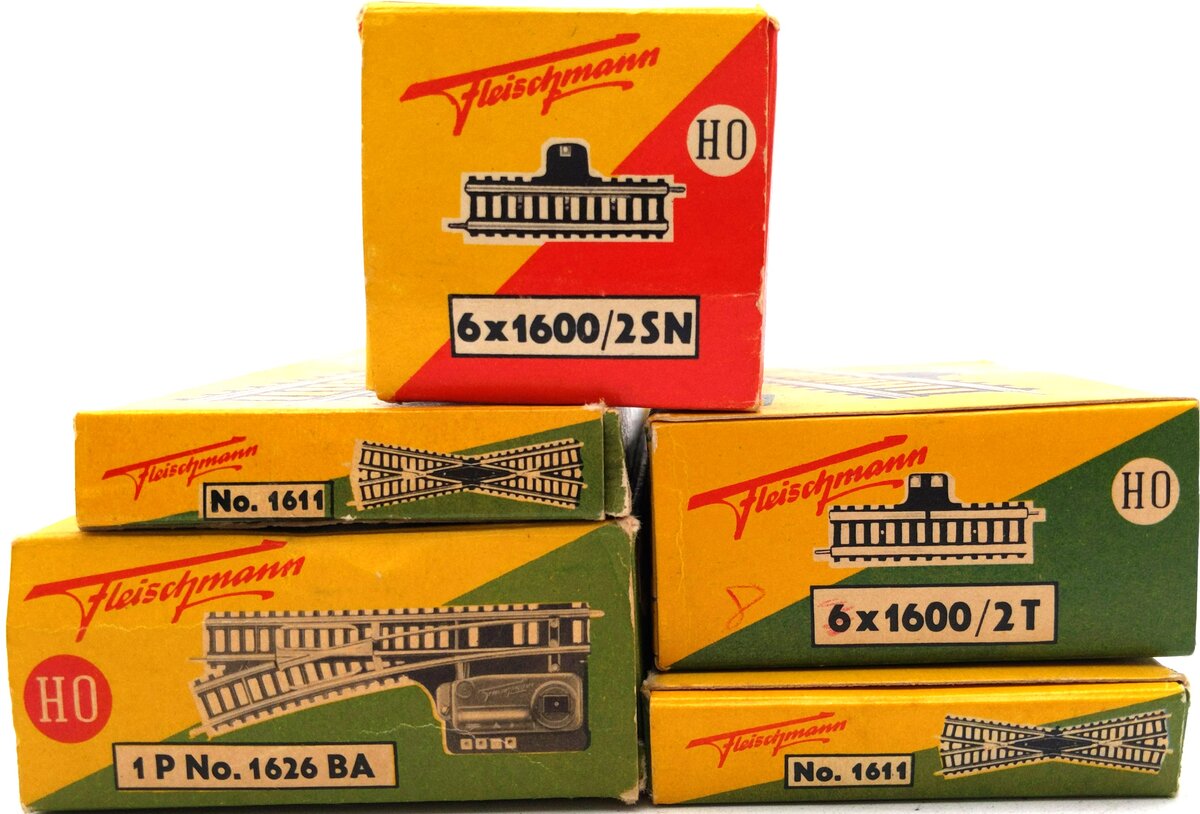 Fleischmann HO Scale Assorted Track Sections & Switches [18] VG/Box