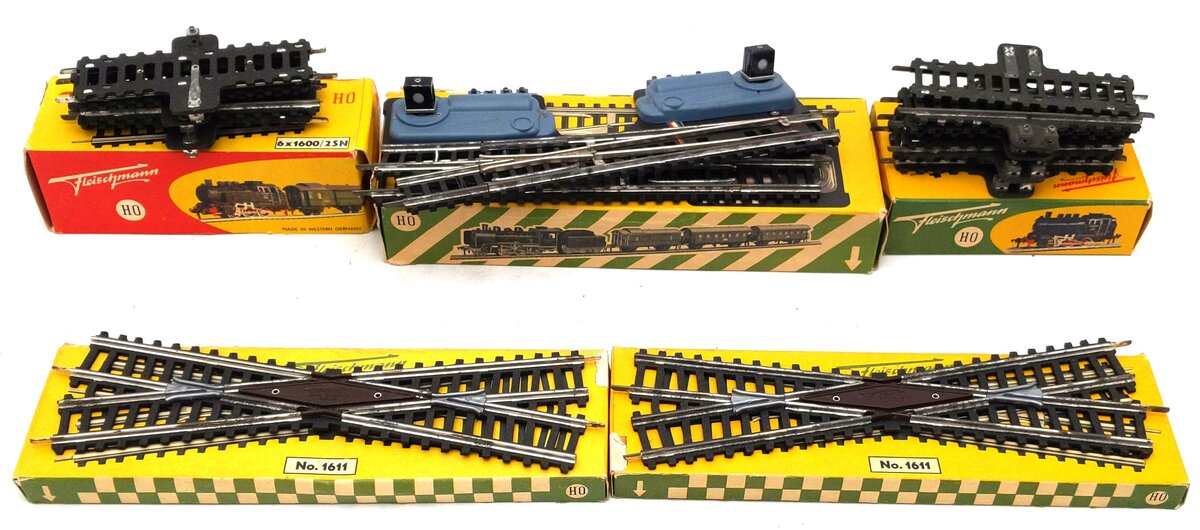Fleischmann HO Scale Assorted Track Sections & Switches [18] VG/Box