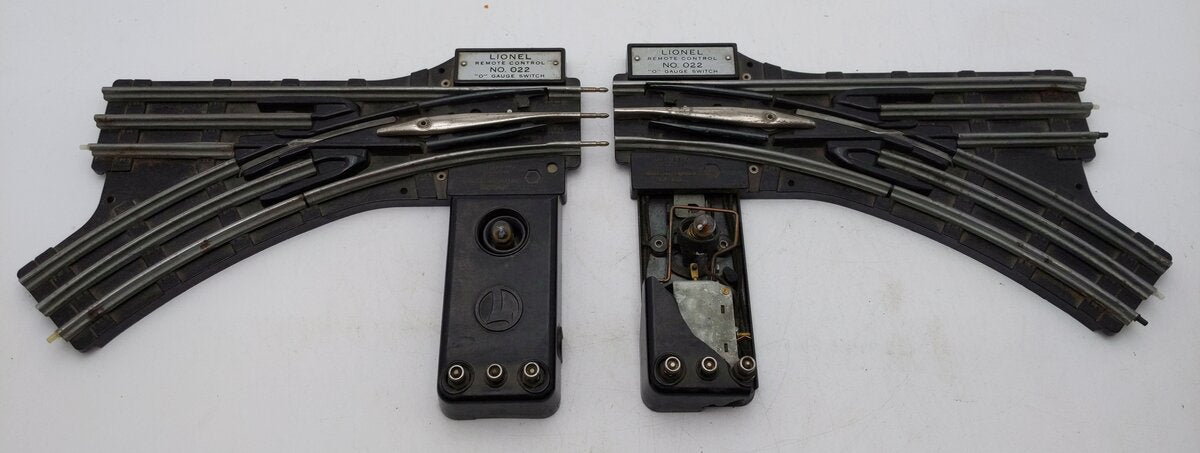 Lionel O22 Lionel Vintage O Gauge Remote LH & RH Switches [2] VG