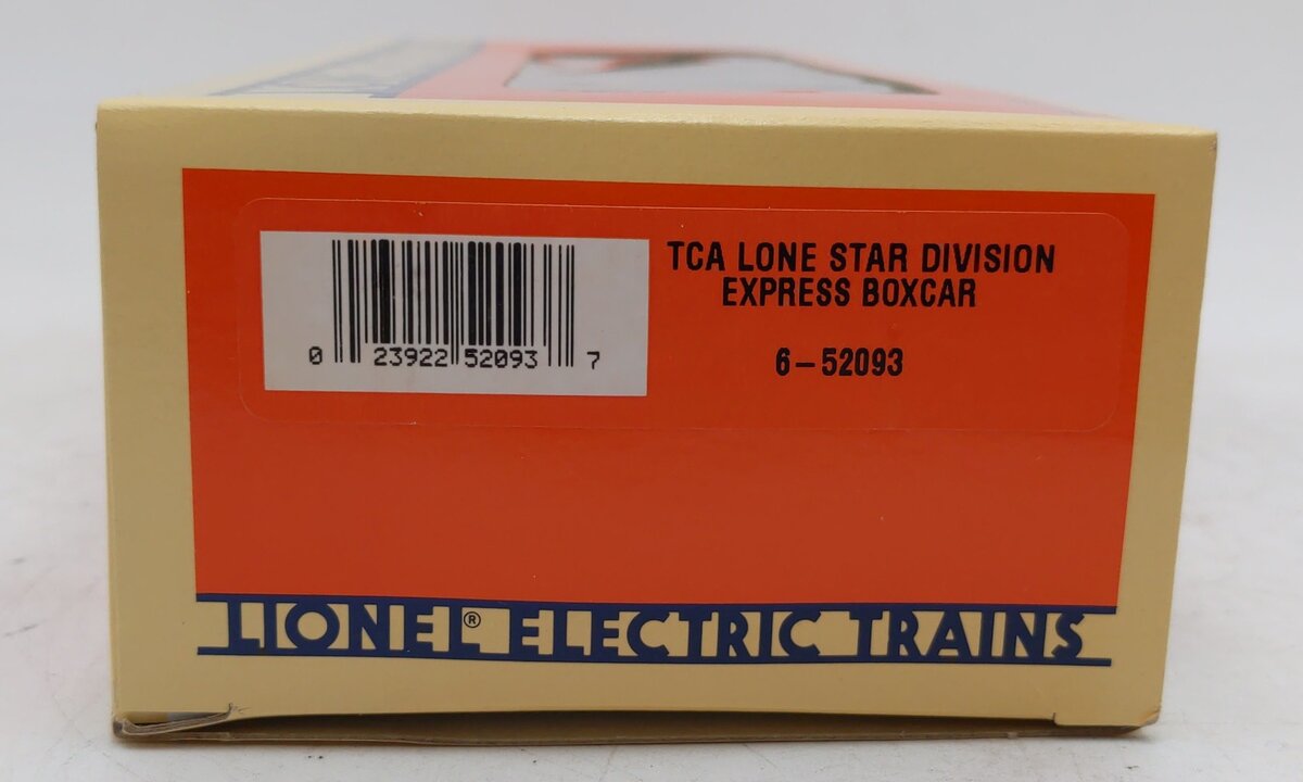 Lionel 6-52093 O Gauge TCA Lone Star Division Express Boxcar #6464-696 EX/Box
