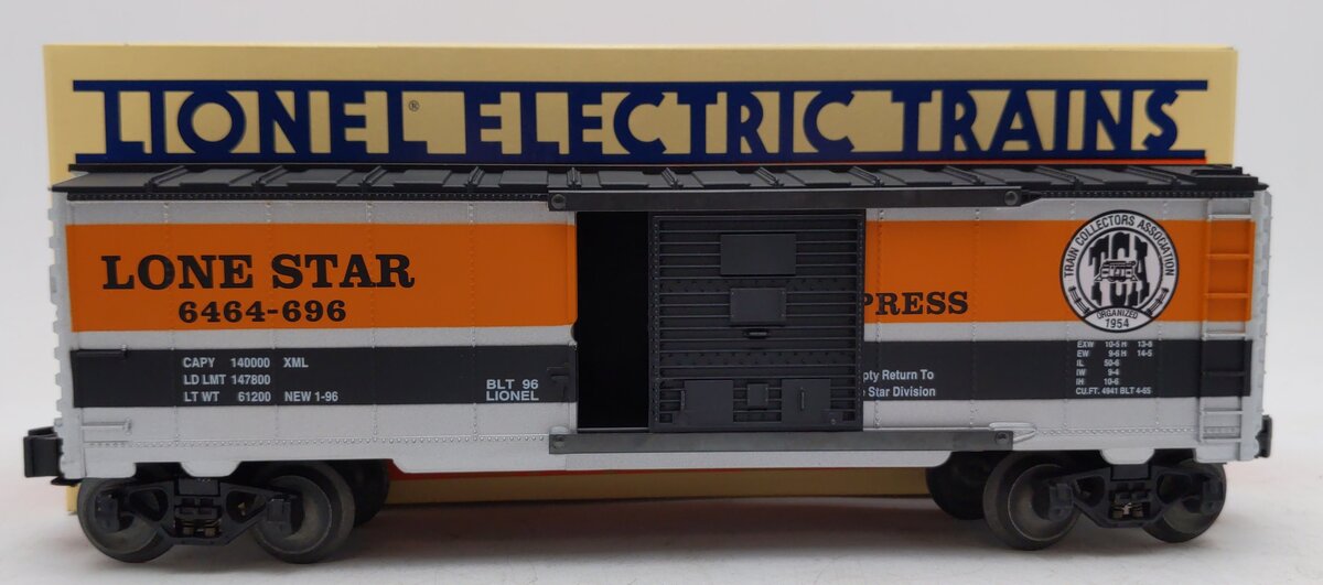 Lionel 6-52093 O Gauge TCA Lone Star Division Express Boxcar #6464-696 EX/Box