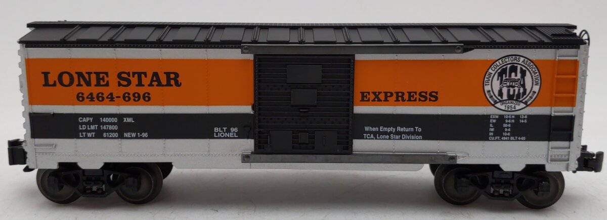 Lionel 6-52093 O Gauge TCA Lone Star Division Express Boxcar #6464-696 EX/Box