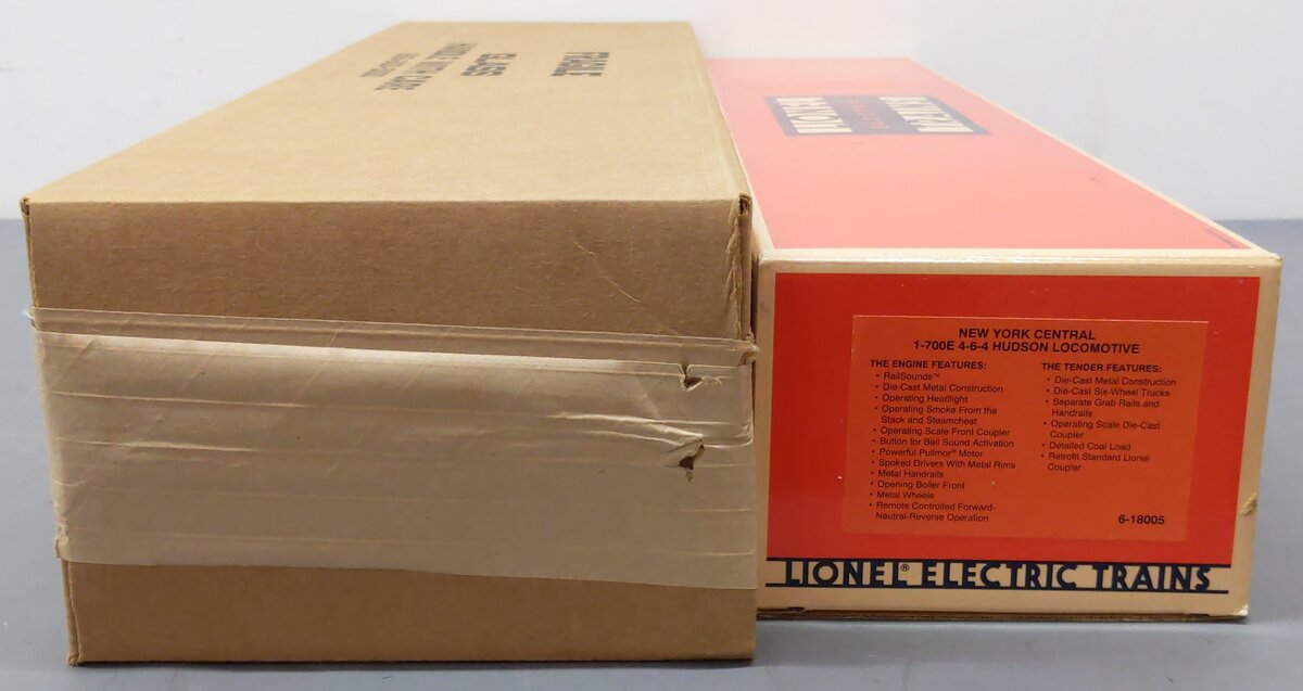 Lionel 6-18005 O NYC 4-6-4 700E Hudson Steam & Tender #5340 w/ Display Case EX/Box