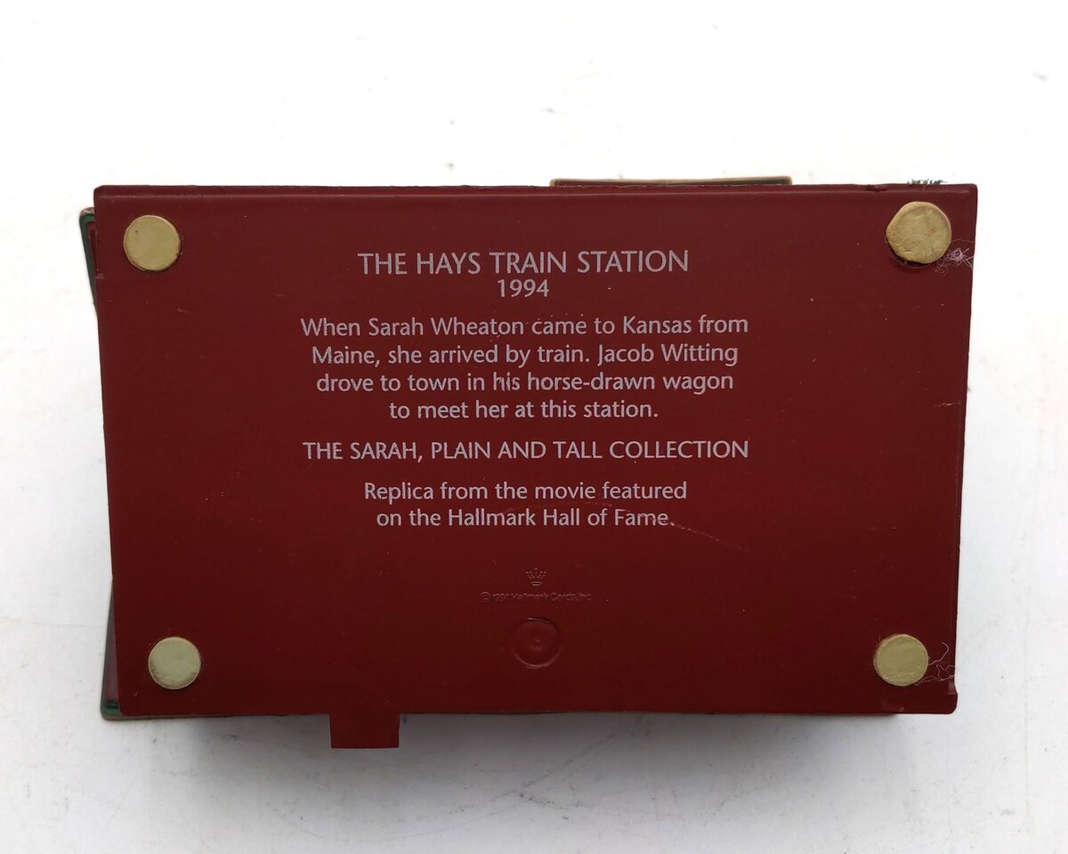 Hallmark 9452 The Hays Train Station from The Sarah Plain and Tall Collection LN/Box