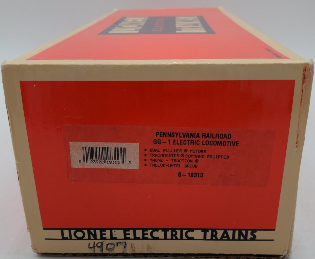 Lionel 6-18313 O Gauge Pennsylvania GG-1 Electric Locomotive #4907 with TMCC EX/Box
