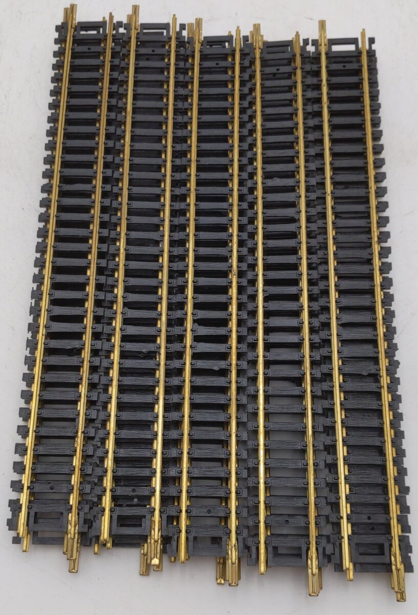AHM 25404 HO Scale 9" Inch Straight Brass Track (Pack of 20) EX