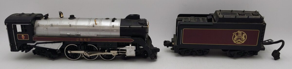 MTH 30-1169-0 O 4-6-4 Royal Hudson Steam Engine & Tender w/Loco Sound #2860 VG