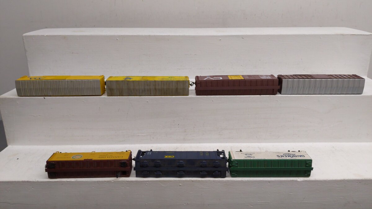 HO Scale CUSTOM Assorted Freight Cars: 9105, 29615, 214271, 402536, 553265 [7] VG