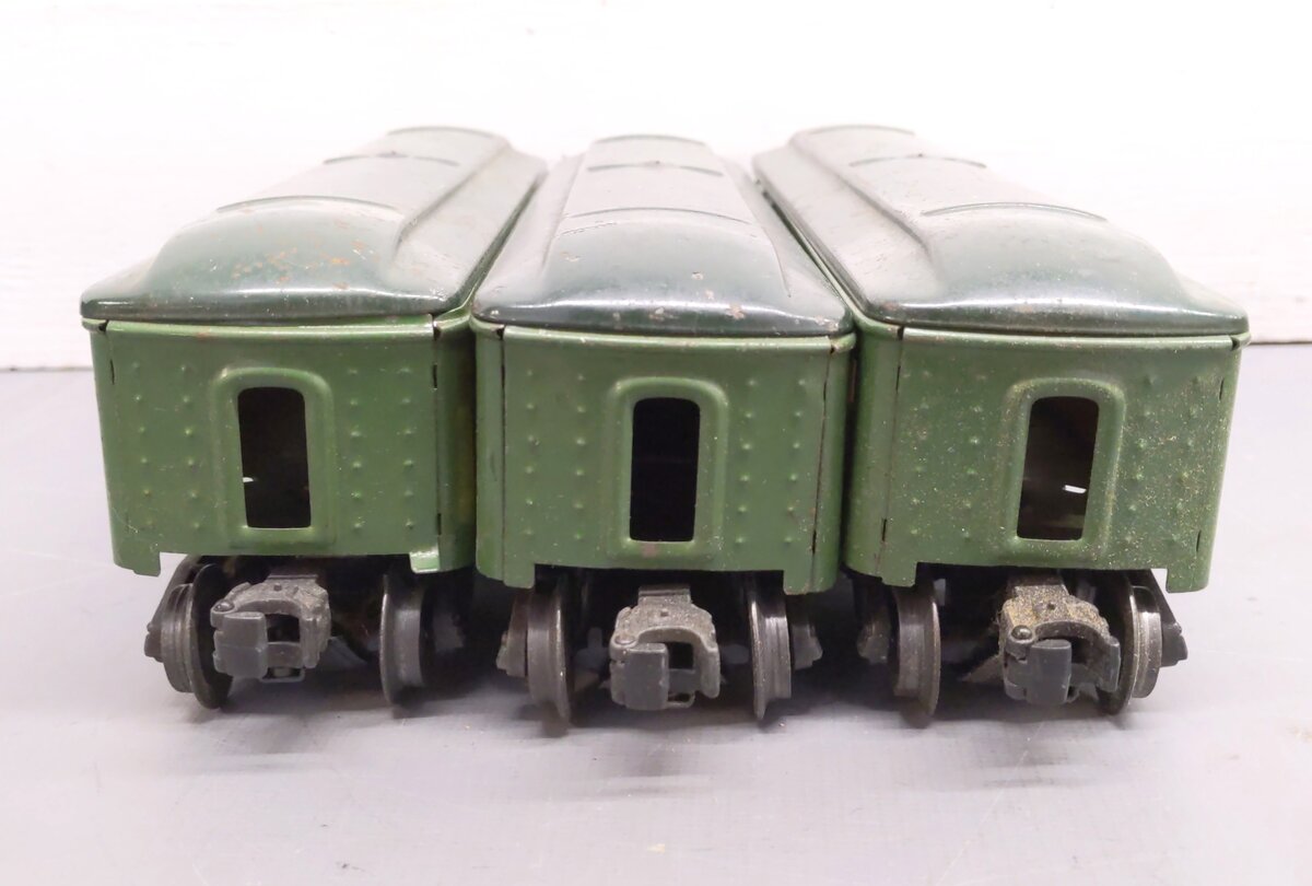 Lionel 2640S Vintage O Prewar Green/Cream Pullman Passenger Set: 2640 2640 2641 VG