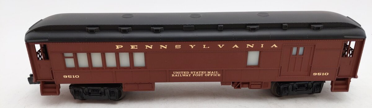 Lionel 6-9510 O27 Pennsylvania Mail Combo Baggage/Passenger Car VG/Box