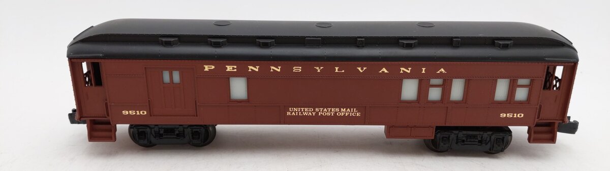 Lionel 6-9510 O27 Pennsylvania Mail Combo Baggage/Passenger Car VG/Box