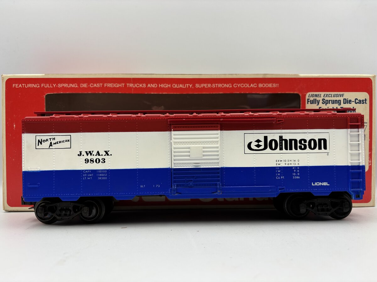 Lionel 6-9803 O Gauge Johnson Wax Box Car VG/Box