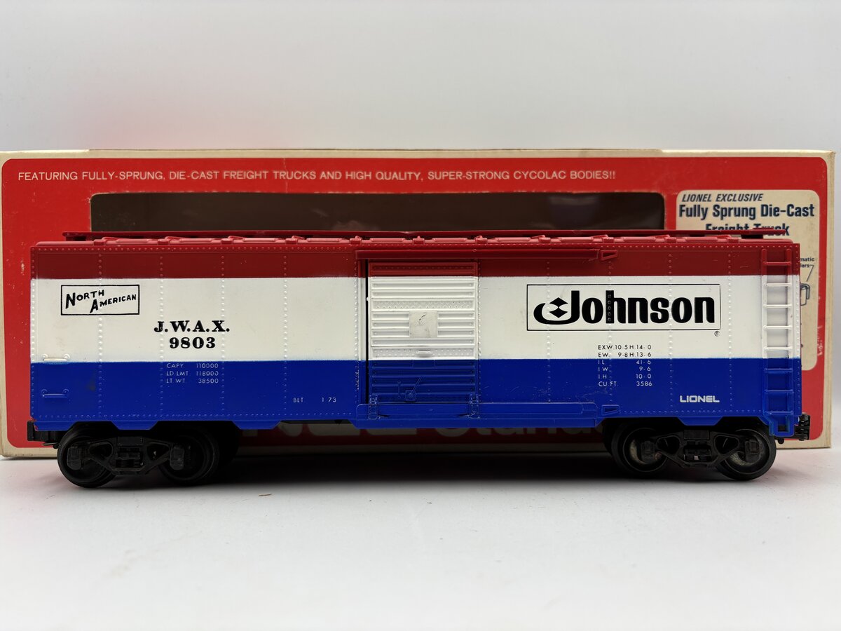 Lionel 6-9803 O Gauge Johnson Wax Box Car VG/Box