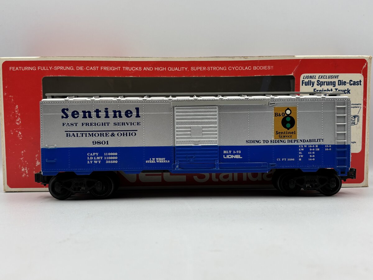 Lionel 6-9801 O Gauge Baltimore & Ohio Sentinel Box Car VG/Box