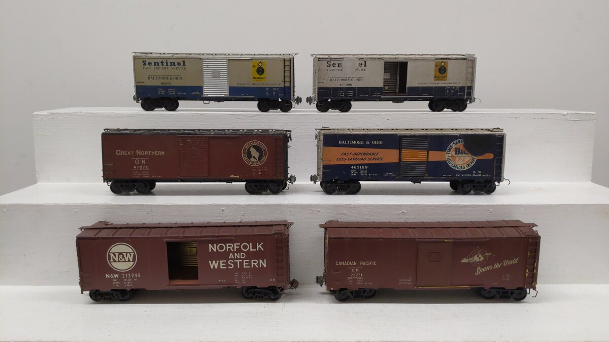 Generic Assorted O Scale Boxcars (2-Rail) [6] VG