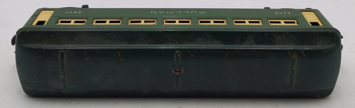 Lionel 2440 Vintage O Lionel Lines Illuminated Green Tinplate Pullman Car VG