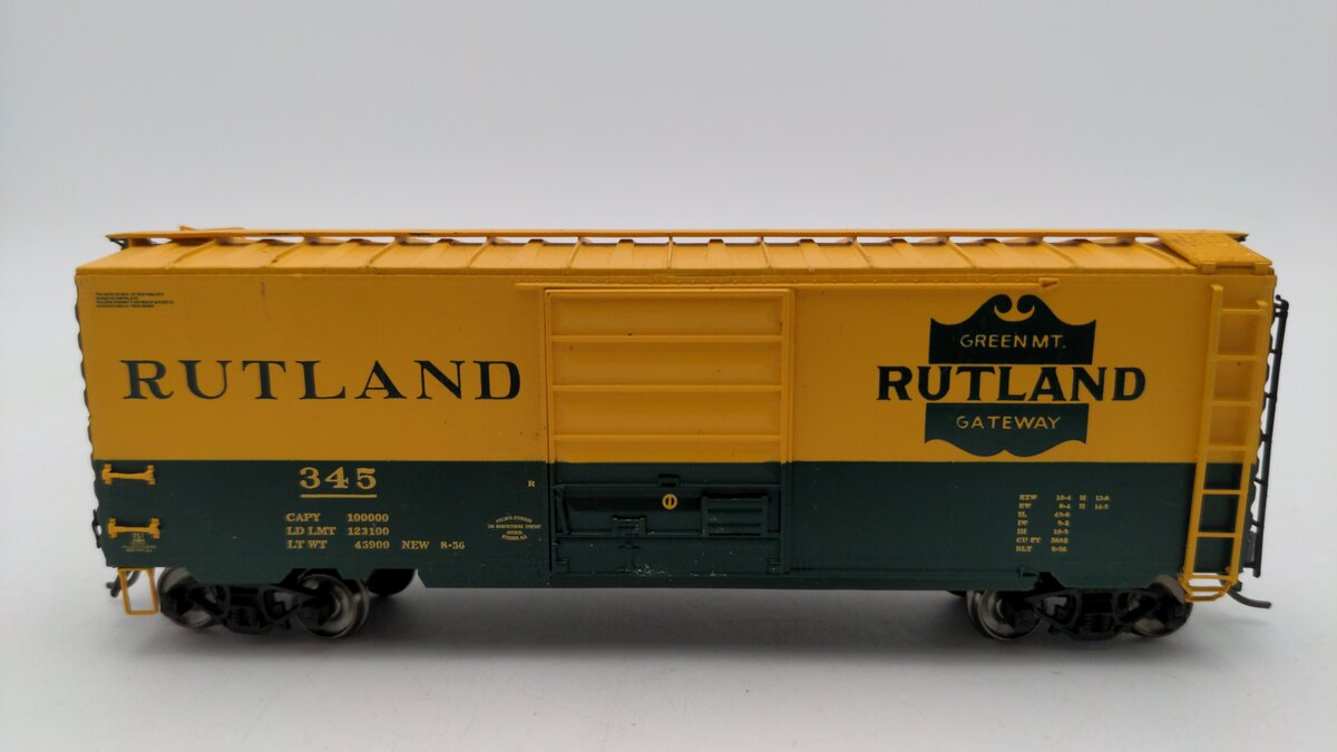 InterMountain 300-399 HO Scale Steam Shack Rutland PS-1 Boxcar #345 VG