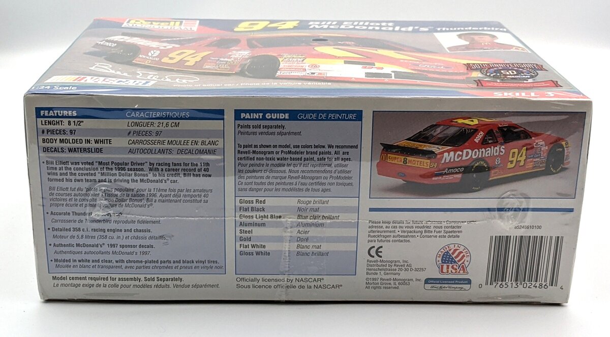 Revell 85-2486 1:24 McDonalds Ford Thunderbird Plastic Model Kit #94 MT/Box