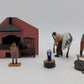 W. Britain 8706 Cast Metal Farm Forge With Horse Forge 2 Men 1 Boy and Anvil Set EX/Box