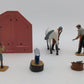 W. Britain 8706 Cast Metal Farm Forge With Horse Forge 2 Men 1 Boy and Anvil Set EX/Box