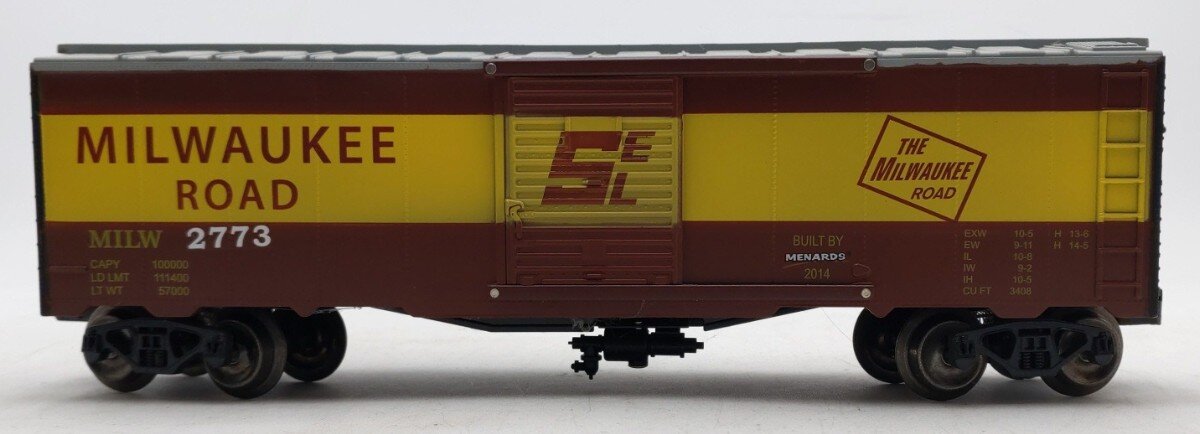 Menards O Gauge Milwaukee Road Boxcar #2773 EX/Box