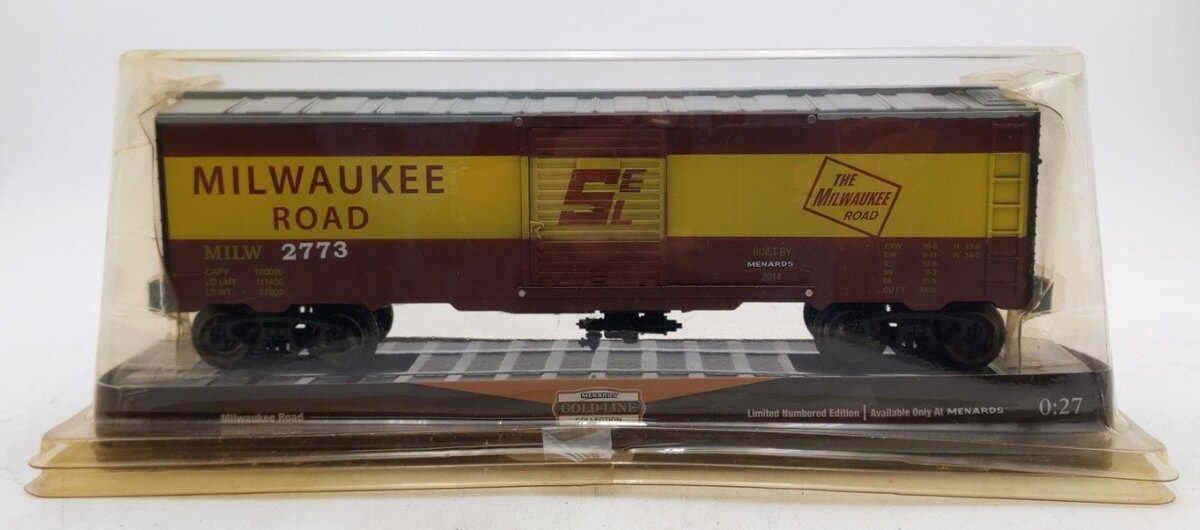 Menards O Gauge Milwaukee Road Boxcar #2773 EX/Box