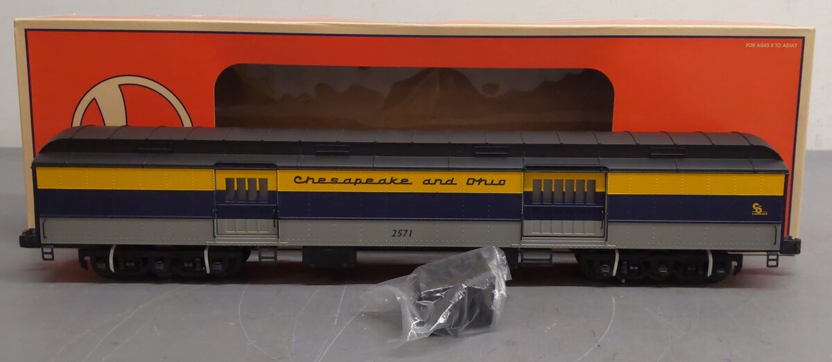 Lionel 6-19088 O Chesapeake & Ohio Heavyweight Baggage Car #2571 EX/Box