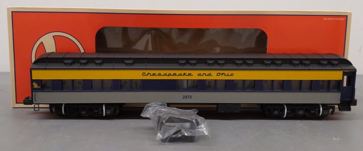 Lionel 6-19090 O Gauge Chesapeake and Ohio Heavyweight Diner Car #2573 EX/Box