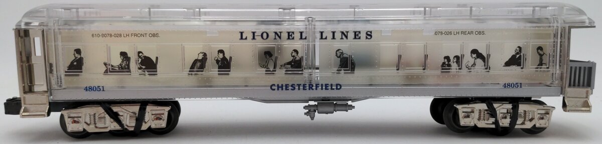 Lionel 6-29089 Clear Shell Chesterfield Madison Observation Car #48051 EX/Box