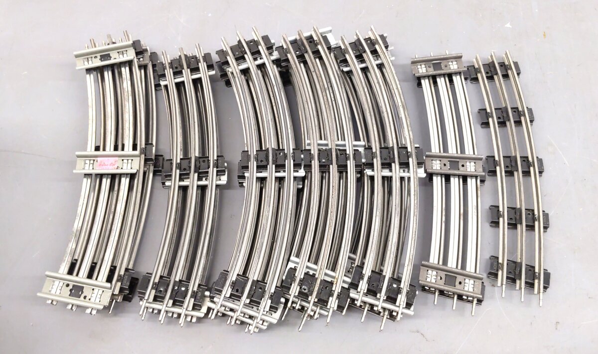 K-Line & Lionel O Curved Tubular Track Sections [25] VG