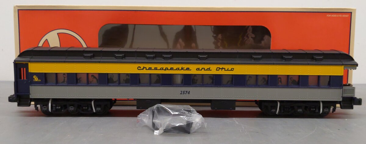 Lionel 6-19091 O Gauge Chesapeake and Ohio Heavyweight Observation Car #2574 EX/Box