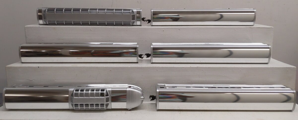 Lionel 6-19113 O Gauge Santa Fe 'Super Chief' Aluminum Passenger Car Set EX/Box