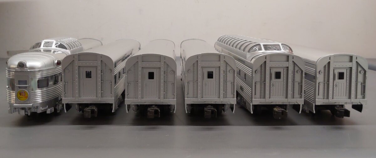 Lionel 6-19113 O Gauge Santa Fe 'Super Chief' Aluminum Passenger Car Set EX/Box