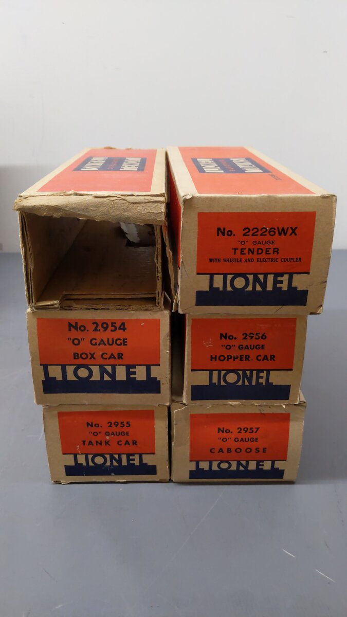 Lionel 291W Vintage O Prewar 1941 Semi-Scale Set W/ 226E, 2954, 2955, and 2957 VG/Box