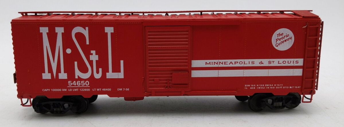 American Models 1133 S Scale (Hi-Rail) M&StL 40' Box Car #54650 LN/Box