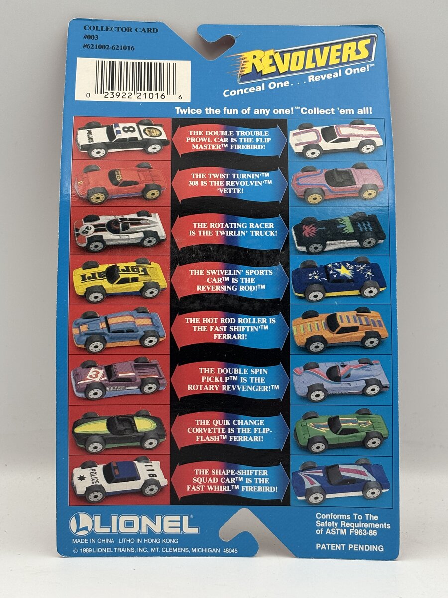 Lionel 6-21002 1:43 Revolvers Twist Turnin 308-Revolvin Vette #3 Car NIB