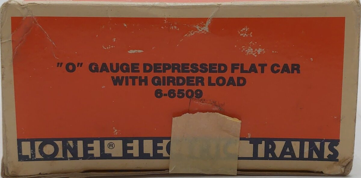 Lionel 6-6509 O Gauge 16 Wheel Flatcar with Girder Load EX/Box
