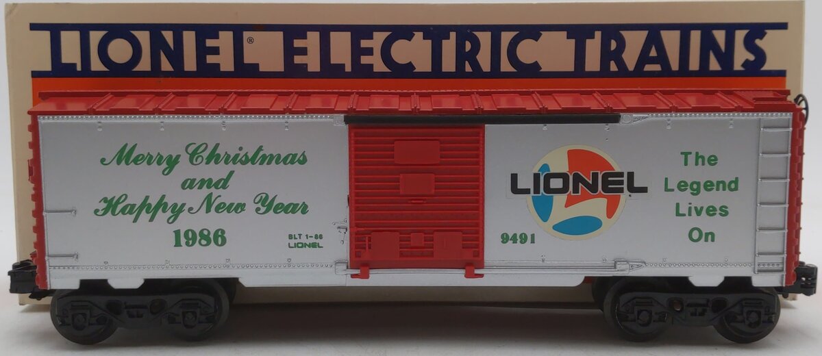 Lionel 6-9491 O Gauge 1986 Christmas Boxcar LN/Box
