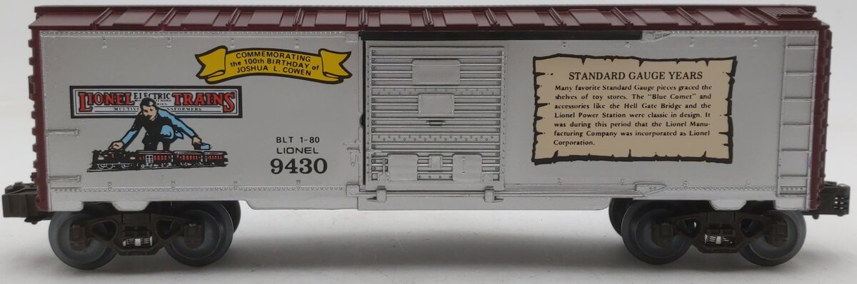 Lionel 6-9430 O Gauge Joshua Lionel Cowen The Standard Gauge Years Boxcar LN/Box
