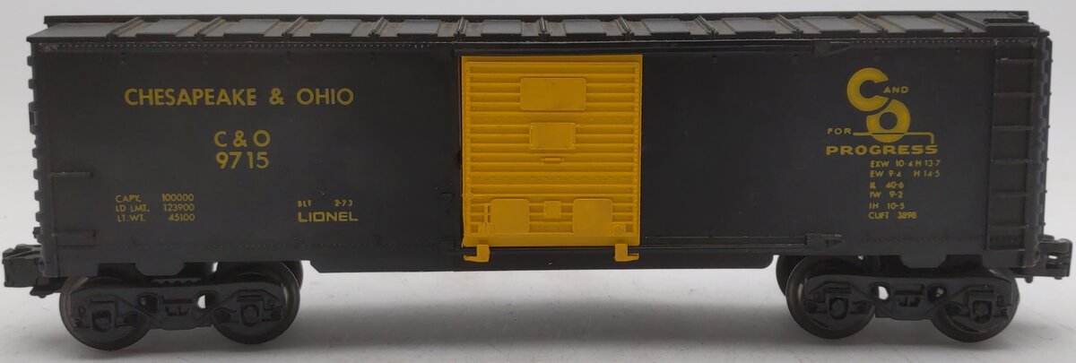 Lionel 6-9715 O Gauge Chesapeake & Ohio Boxcar VG