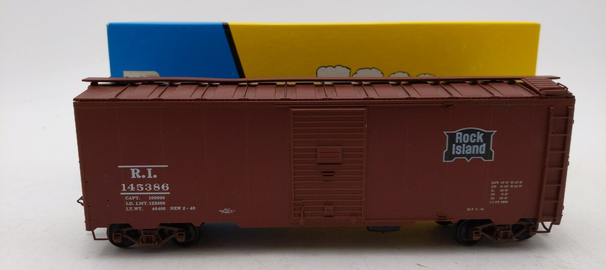Pacific Rail 302 S Scale Rock Island 10'6 Boxcar #145386 LN/Box