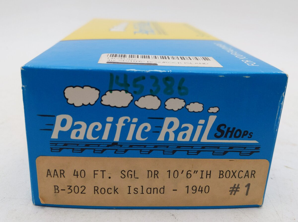 Pacific Rail 302 S Scale Rock Island 10'6 Boxcar #145386 LN/Box