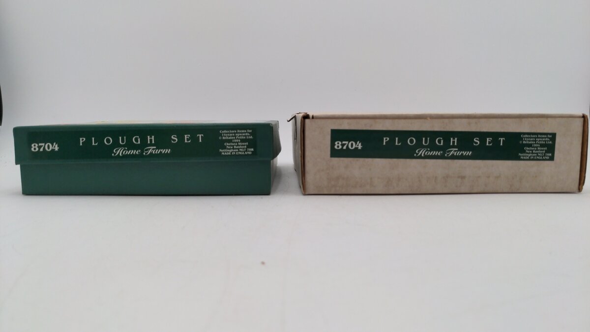 W. Britain 8704 Petite Ltd Home Farm Plough Set EX/Box