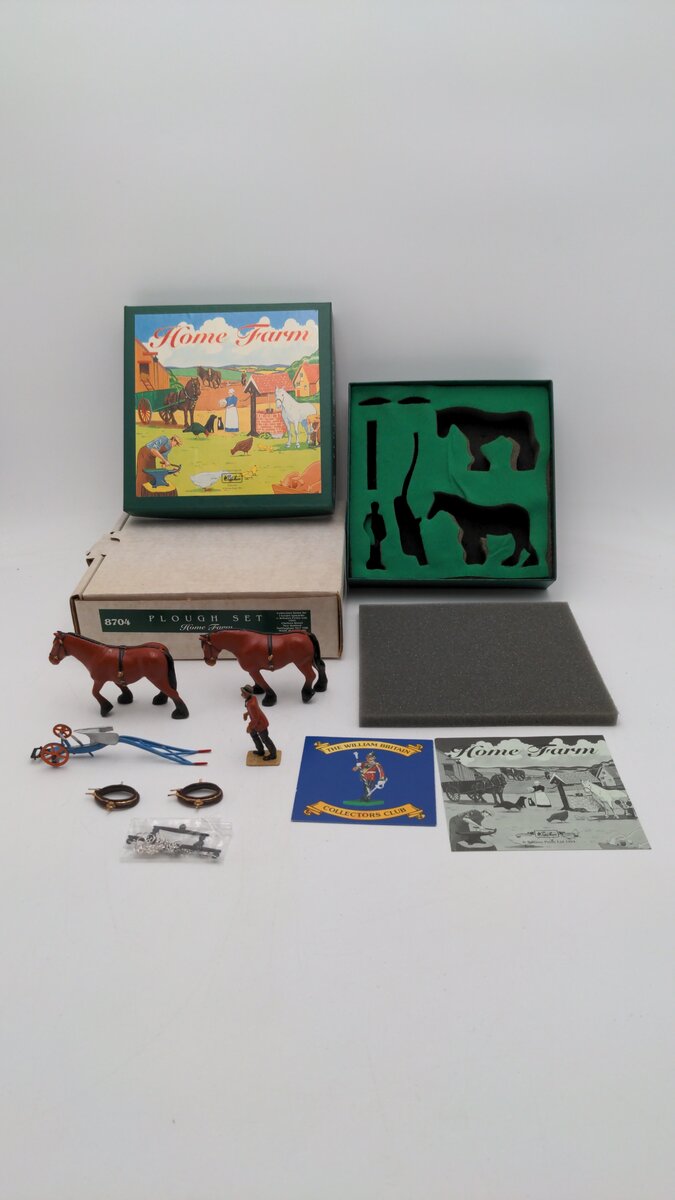 W. Britain 8704 Petite Ltd Home Farm Plough Set EX/Box
