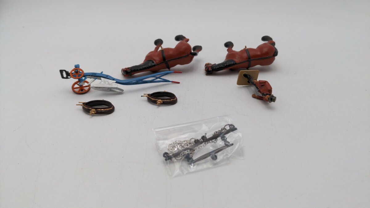 W. Britain 8704 Petite Ltd Home Farm Plough Set EX/Box