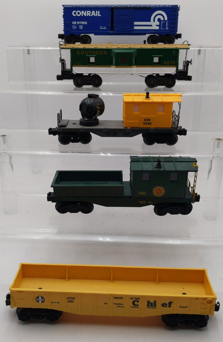 Lionel O Gauge Assorted Freight Cars #161,9273,6512,9785,16550 [5] EX