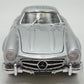 Franklin Mint 1954 1:24 Scale Silver Mercedes Benz 300 Gullwing SL Convertible EX/Box